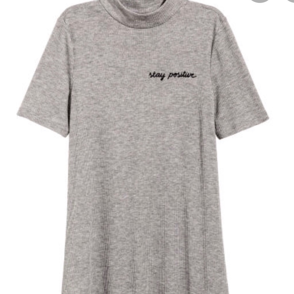 Grey "Stay Positive" Maxi Dress